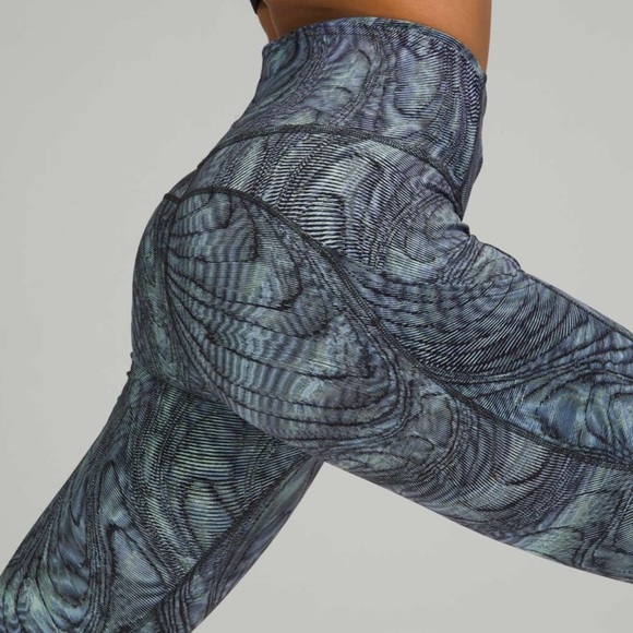 Lululemon Fast and Free Tight 25" Nulux Dimensional Icing Blue Multi - Picture 8 of 12